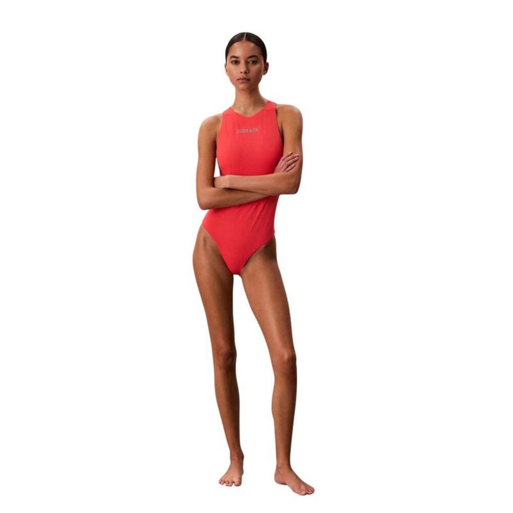 Calvin Klein Jeans Orange Recycled Polyester One-Piece Women's Swimsuit
